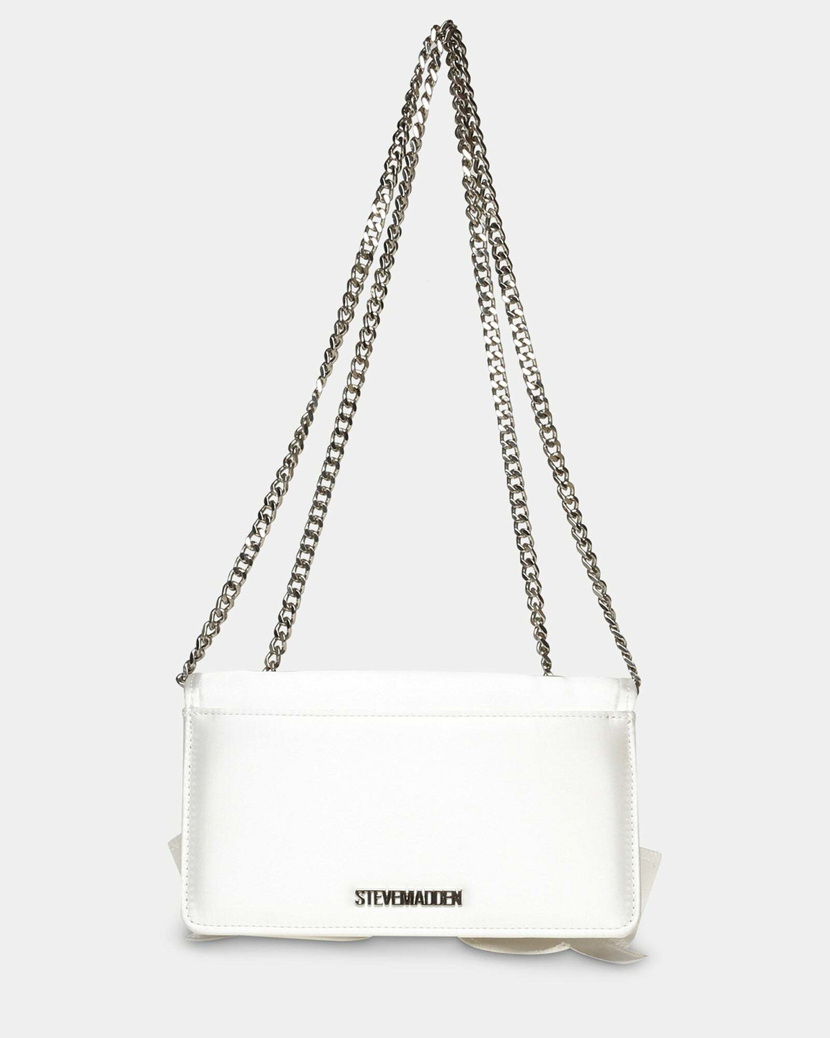 Steve Madden Bsaucer Bag in White Satin