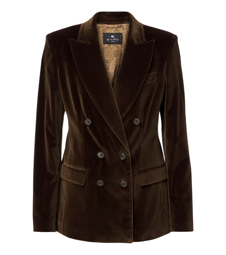 Photo: Etro Double-breasted cotton velvet blazer