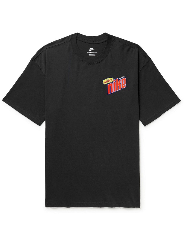 Photo: Nike - Sportswear Logo-Print Cotton-Jersey T-Shirt - Black