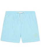 SMR Days - Porto Mid-Length Logo-Embroidered Shell Swim Shorts - Blue