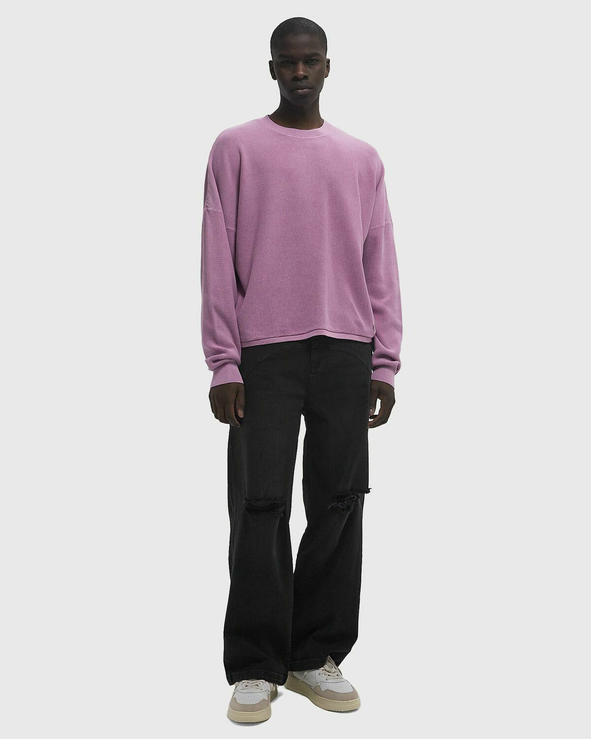 Reternity ATELIER KNIT SWEATER Purple Mens Pullover