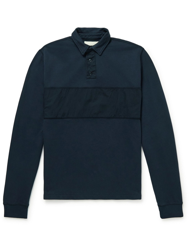 Photo: Kestin - Dean Panelled Cotton-Jersey Polo Shirt - Blue