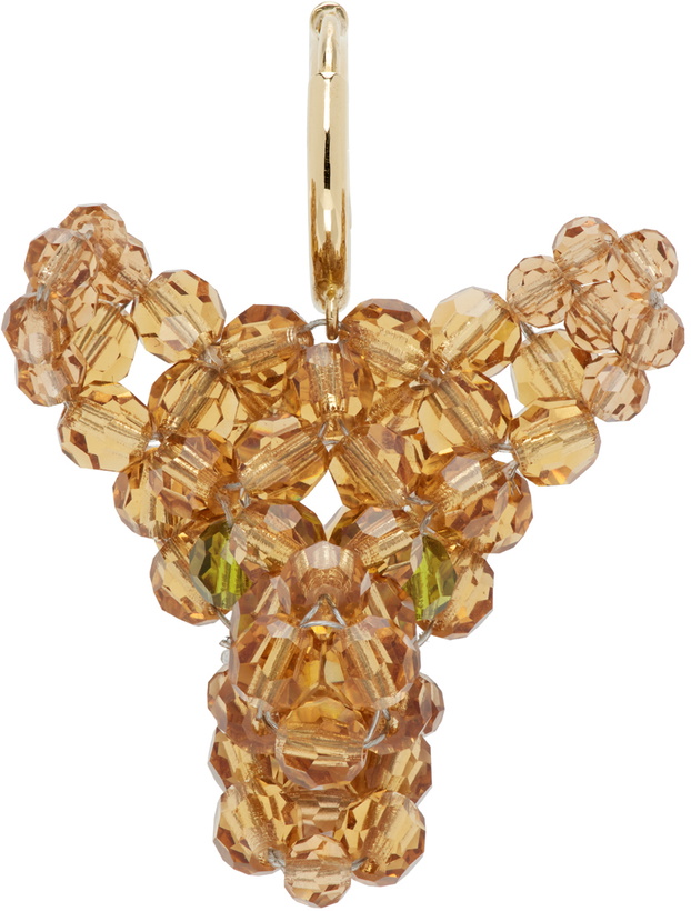 Photo: Simone Rocha Brown & Green Creature Trophy Head Single Earring