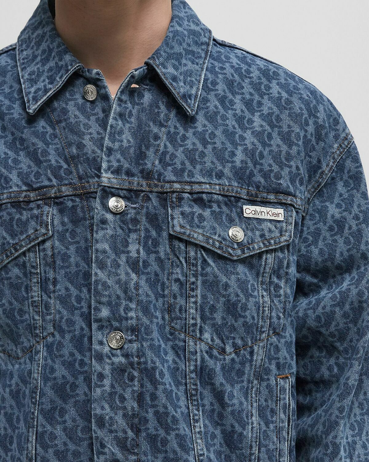 Calvin Klein Jeans 90S MARQUEE AOP TRUCKER JACKET Multi-color Mens Denim Jacket