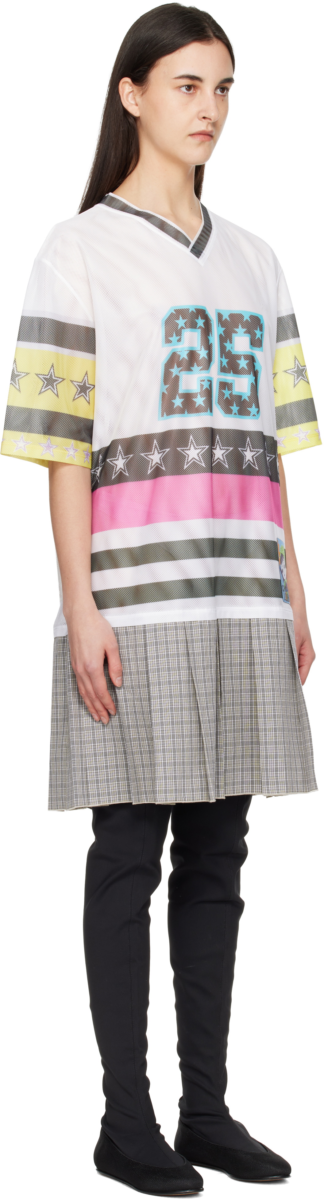 Chopova Lowena Multicolor Nancy Uniform Jersey Midi Dress