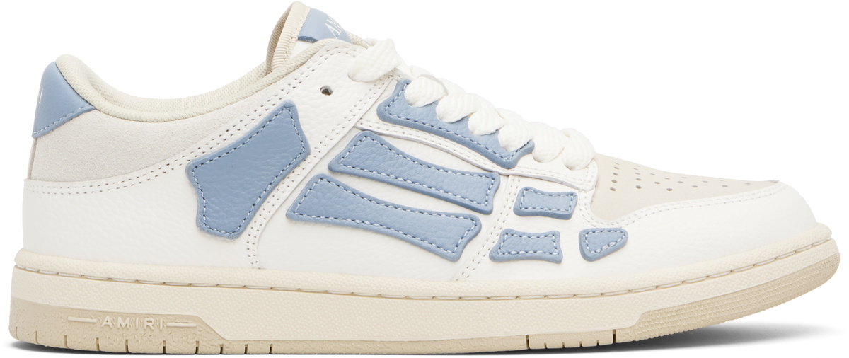 AMIRI Black & White Varsity Skel Top Low Sneakers Amiri