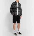 Billionaire Boys Club - Button-Down Collar Logo-Appliquéd Checked Flannel Overshirt - Black