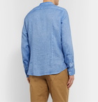 Altea - Grandad-Collar Linen Shirt - Blue