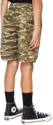 Molo Kids Brown & Khaki Jurassic World Edition Neal Swim Shorts