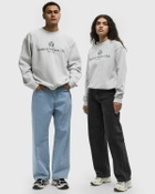Sporty & Rich H&W Crest Crewneck Grey Mens Sweatshirt