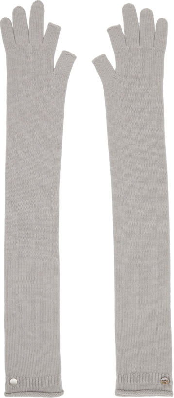 Photo: Rick Owens Gray Concordians Rasato Knit Opera Gloves