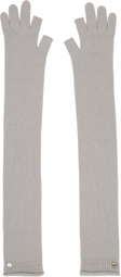 Rick Owens Gray Concordians Rasato Knit Opera Gloves