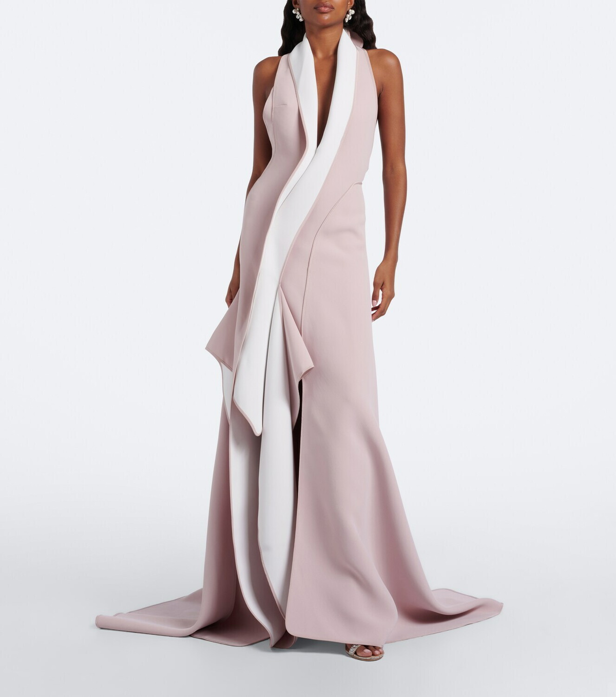 Maticevski Allude asymmetric draped jersey gown