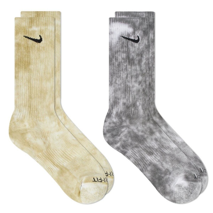 Photo: Nike Tie-Dye Sock - 2 Pack in Multi