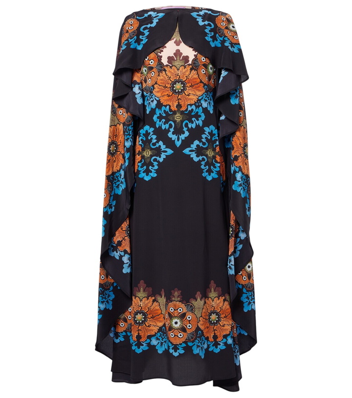 Photo: La DoubleJ Magic caped floral silk maxi dress