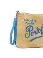 MC2 Saint Barth Parisienne Straw Pouch Bag With Portofino Embroidery