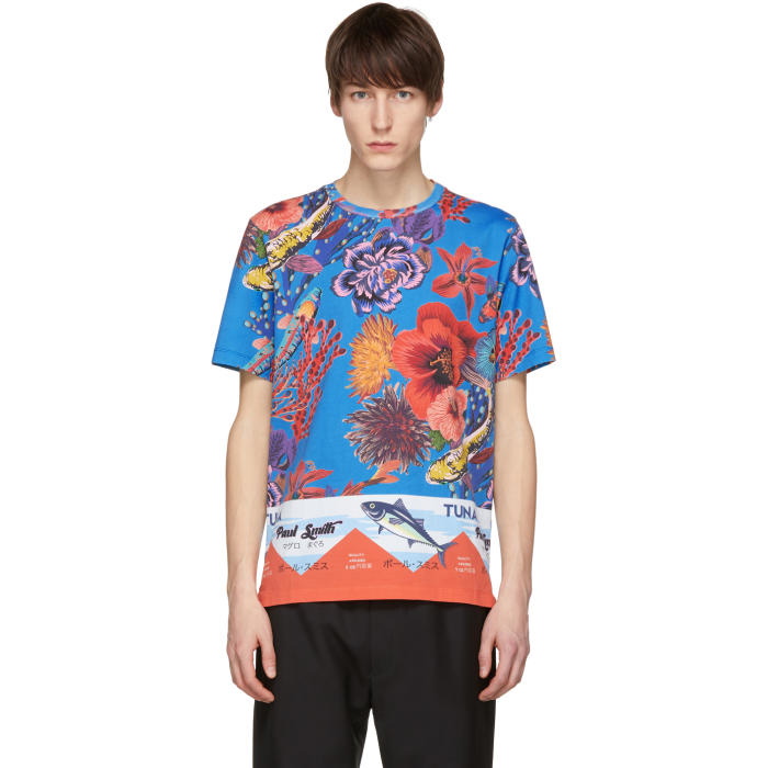 Photo: Paul Smith Blue Hawaiian T-Shirt 