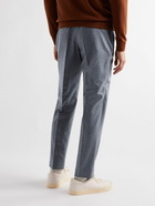 Officine Générale - Drew Tapered Pleated Wool Trousers - Gray