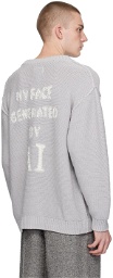 Doublet Gray Jacquard Sweater
