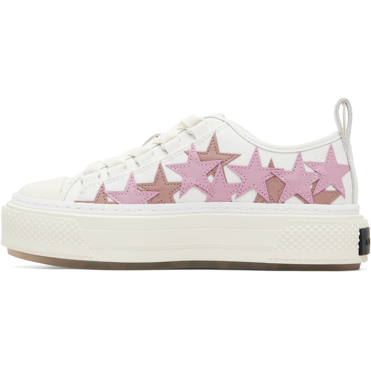 AMIRI White & Pink Stars Court Low Sneakers