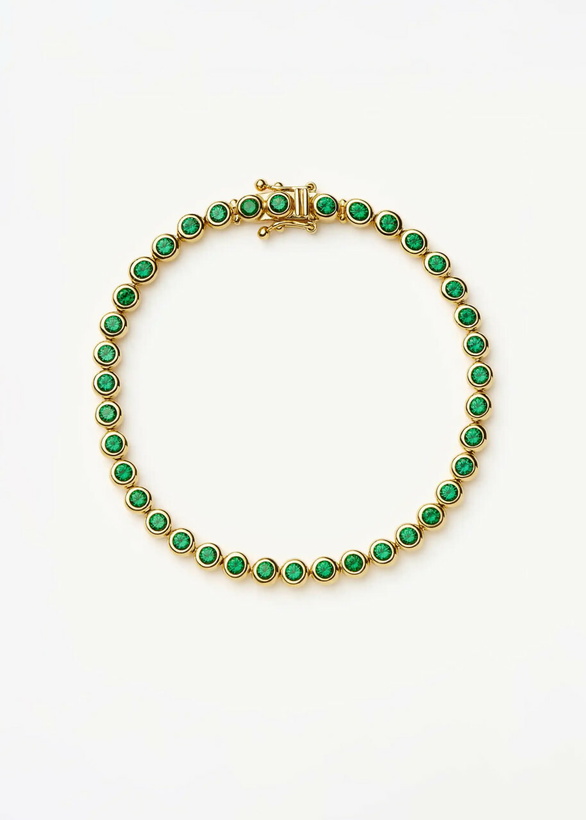 Photo: Missoma Tennis Round Bracelet Green