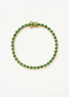 Missoma Tennis Round Bracelet Green