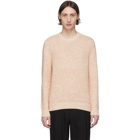 Salvatore Ferragamo Pink and Off-White Alpaca Sweater