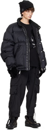 mastermind JAPAN Black Printed Logo Down Jacket