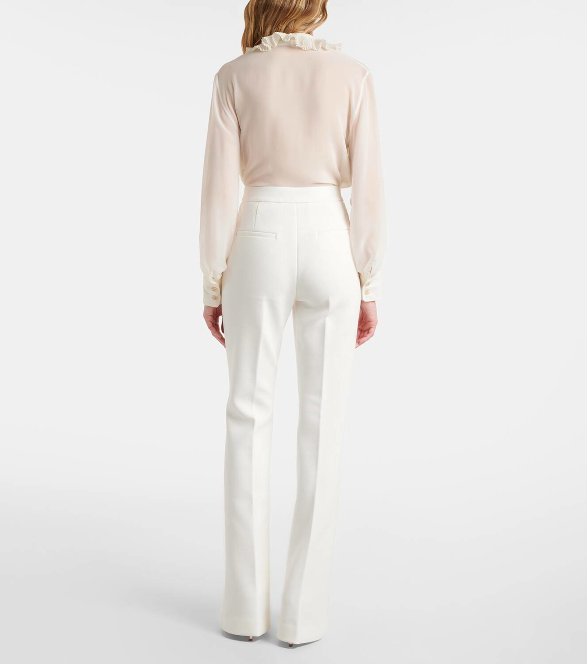 Rebecca Vallance Rory high-rise crêpe flared pants