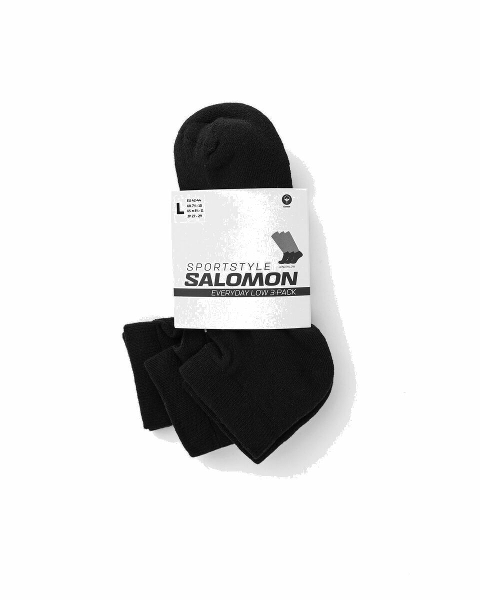 Photo: Salomon Everyday Low 3 Pack Black - Mens - Socks