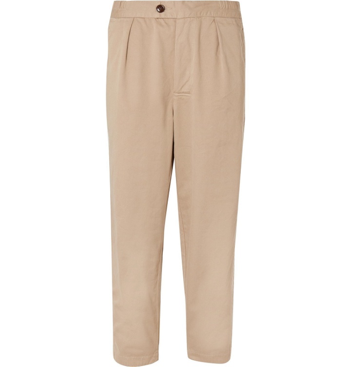 Photo: Barbour - White Label Tapered Cotton-Twill Drawstring Trousers - Neutrals