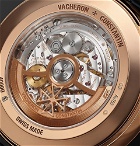 Vacheron Constantin - Patrimony Retrograde Day-Date Automatic 42.5mm 18-Karat Pink Gold and Alligator Watch - Blue