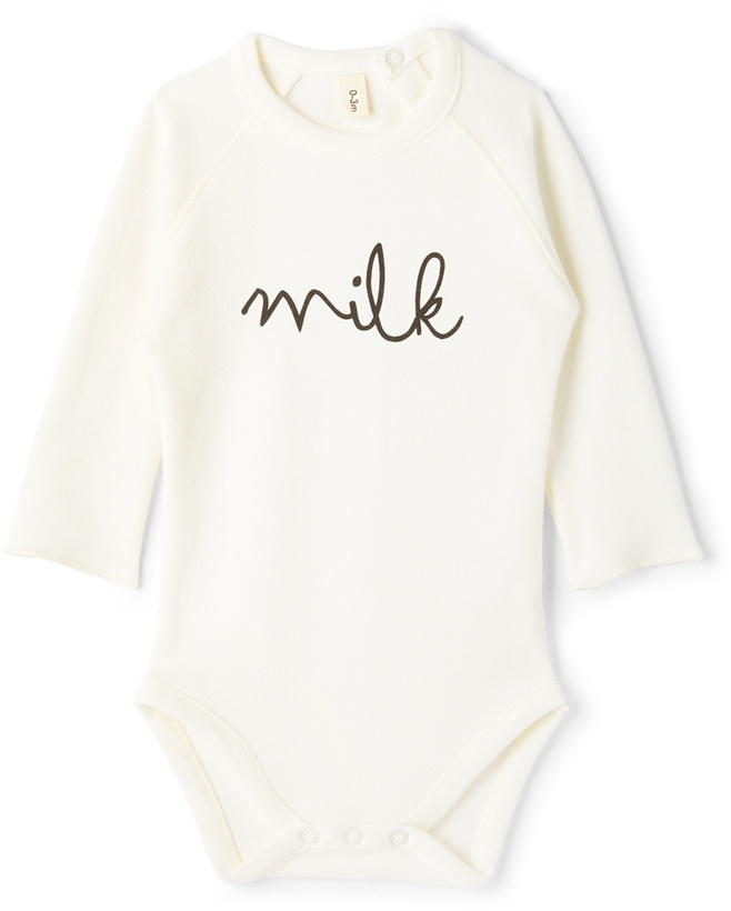 Photo: Organic Zoo Baby White 'Milk' Bodysuit