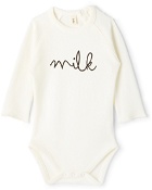 Organic Zoo Baby White 'Milk' Bodysuit