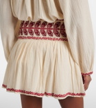 Marant Etoile Picadilia embroidered cotton miniskirt