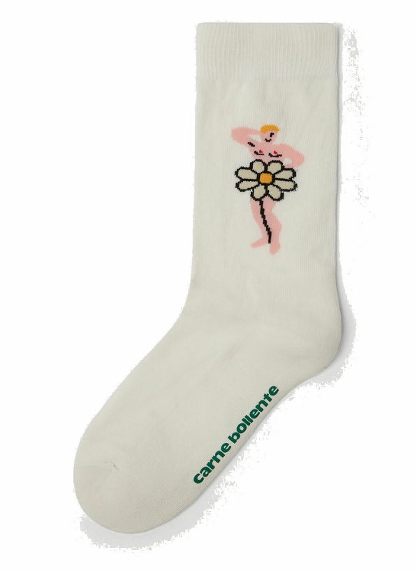 Photo: Daisies of Desire Socks in White