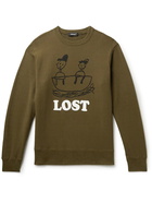 UNDERCOVER - Lost Printed Cotton-Jersey Sweatshirt - Brown