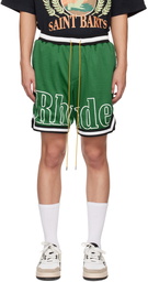 Rhude Green Court Shorts