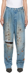 doublet Blue Painter Jeans