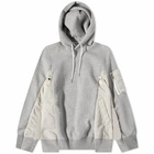 Sacai Men's Classic MA-1 Hoody in Light Grey