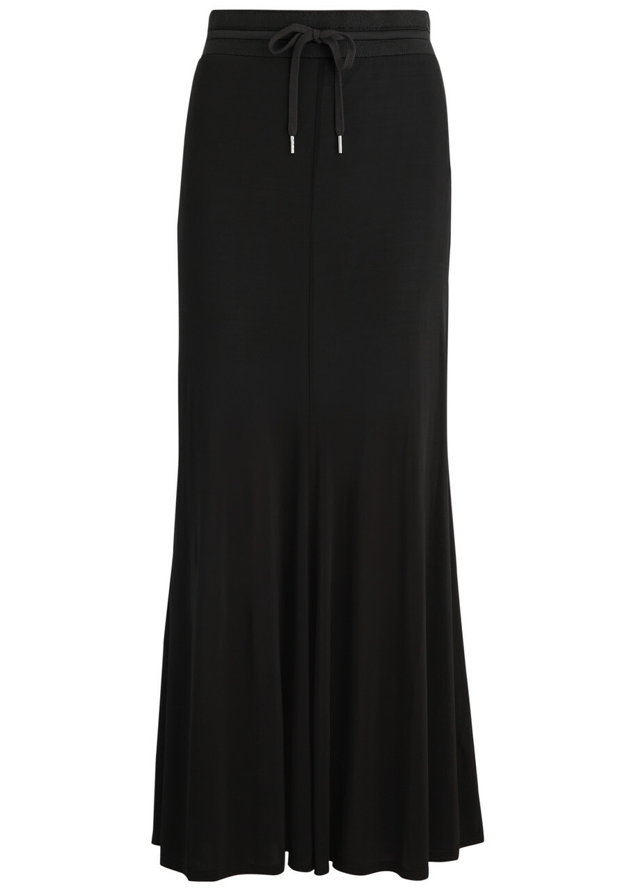 スカート HELMUT LANG Women Long Skirts O09HW302 001 BLACK Helmut Lang Semi-sheer Jersey Maxi Skirt Black Helmut Lang