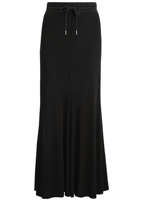 Photo: Helmut Lang Semi-sheer Jersey Maxi Skirt Black