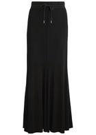 Helmut Lang Semi-sheer Jersey Maxi Skirt Black