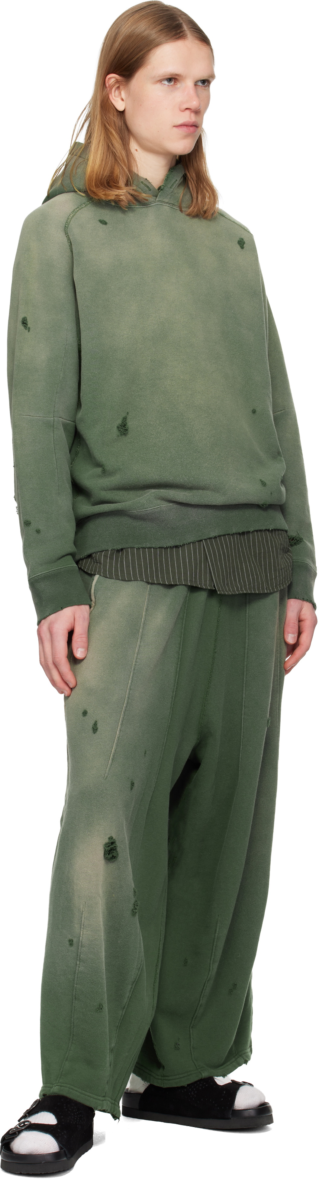 NEEDLES Green Darts H.D. Sweatpants