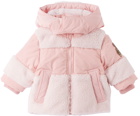 Burberry Baby Pink Paneled Down Jacket