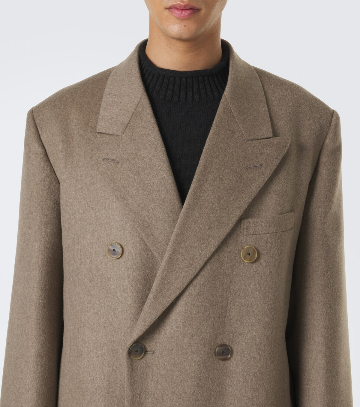 Auralee Double-breasted cashmere coat