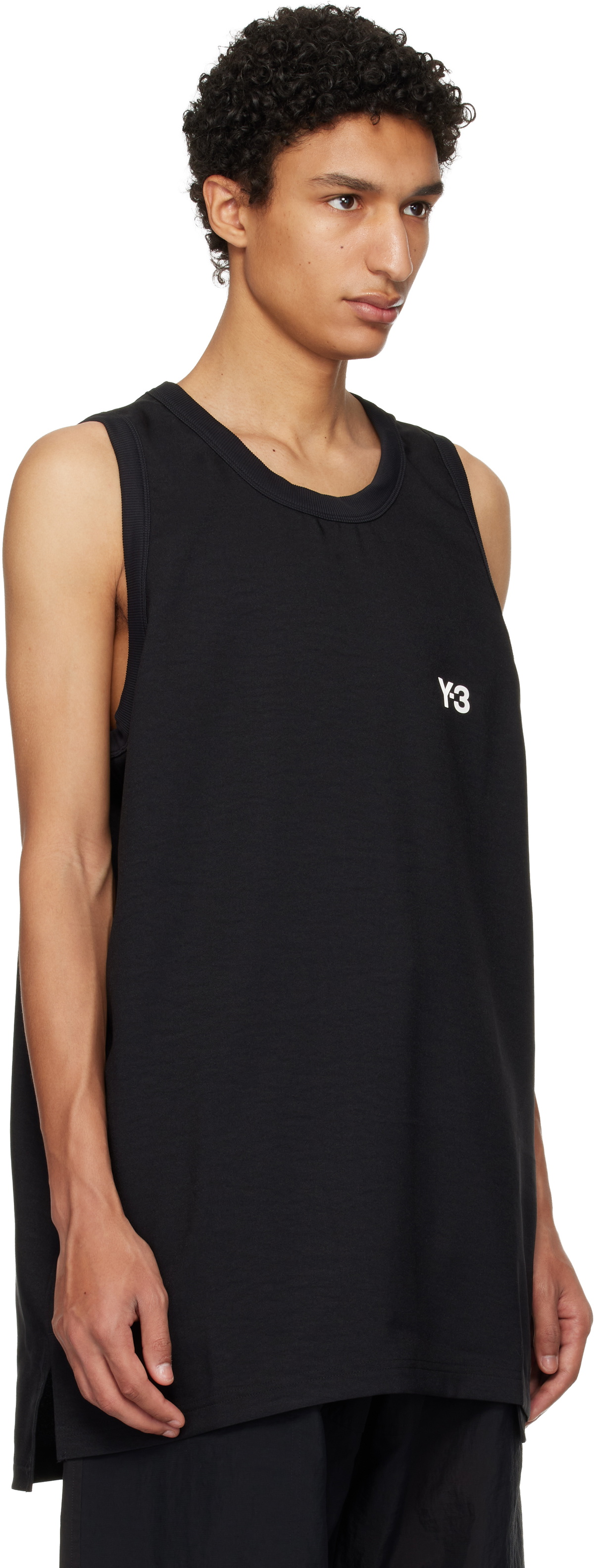 Y-3 Black Elegant Basketball Jersey Tank Top