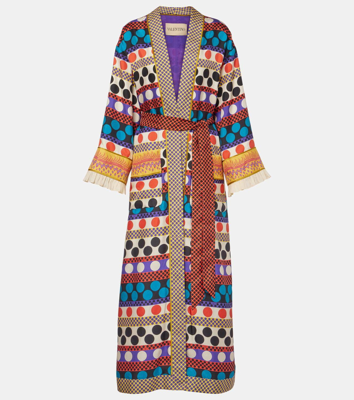 Valentino Polka-dot silk beach cover-up