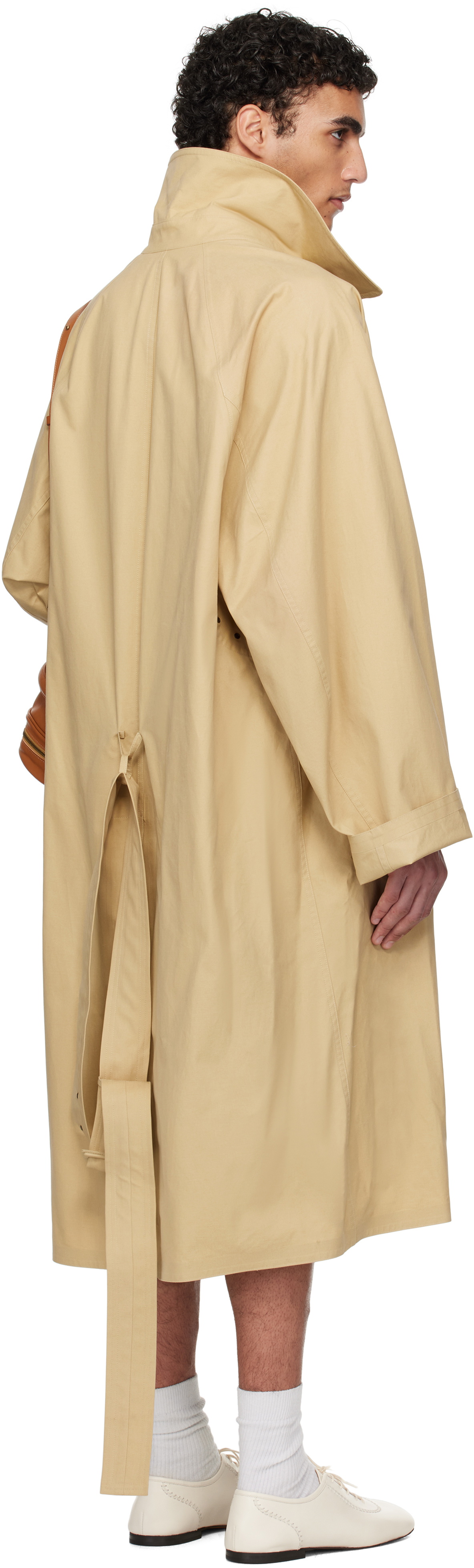 Hed Mayner Beige Belted Trench Coat