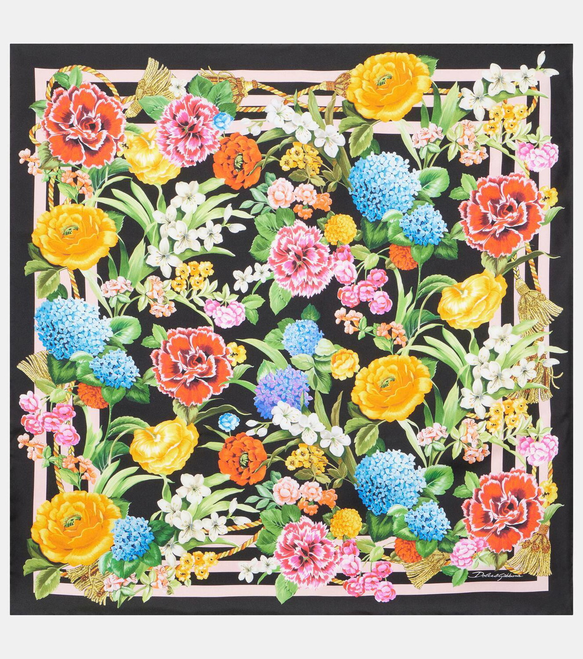 Dolce & Gabbana White Silk Lace Stole Square Foulard  Scarf main image 1